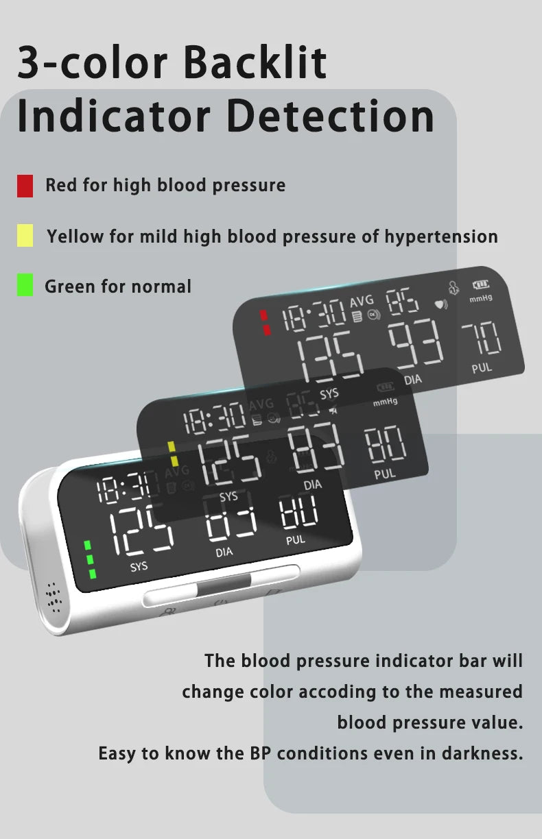 English Voice Blood Pressure Meter Automatic Intelligent Detection Of Blood Pressure Arm Electronic Sphygmomanometer