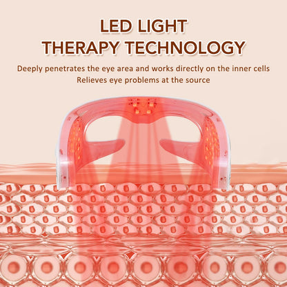 Eye Skincare Massager Vibration Red Light Therapy LED Eye Mask for Lines Wrinkles Dark Circle Removal Beauty Device
